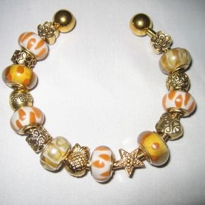 Handmade Gold Plated Charm Bracelet